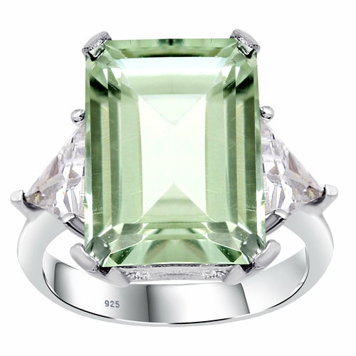 Dazzlers Sterling Silver Birthstones 3-Stone Rings for Women -