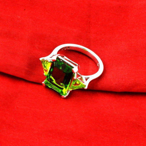 Dazzlers Sterling Silver Birthstones 3-Stone Rings for Women -