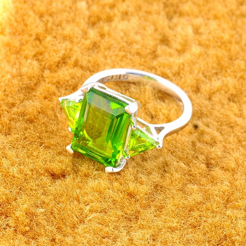 Dazzlers Sterling Silver Birthstones 3-Stone Rings for Women -