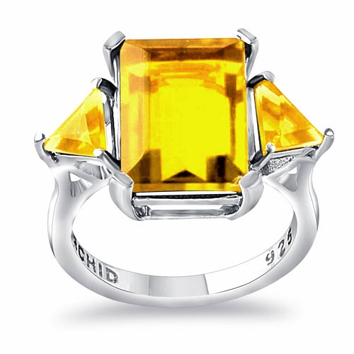 Dazzlers Sterling Silver Birthstones 3-Stone Rings for Women -