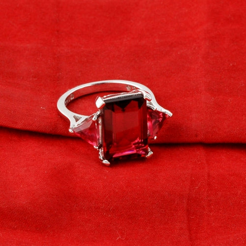 Dazzlers Sterling Silver Birthstones 3-Stone Rings for Women -